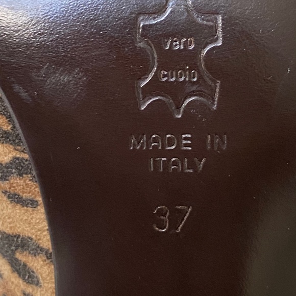 Italian Animal Print Leopard Boots 37/ US 7 - Picture 13 of 13